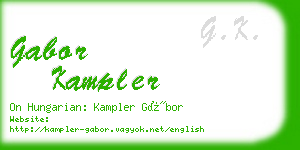 gabor kampler business card